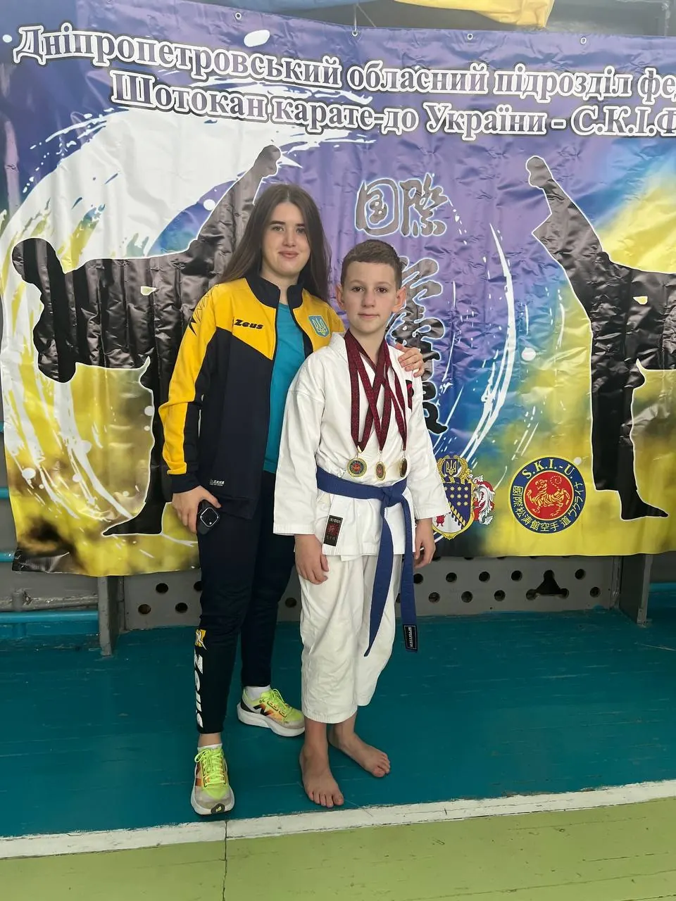 Аліна Павлюк на змаганнях з карате, фото зі спортивного архіву